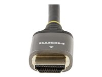StarTech.com 10ft (3m) Premium Certified HDMI 2.0 Cable with Ethernet, High Speed Ultra HD 4K 60Hz HDMI Cable HDR10, ARC, HDMI Cord For Ultra HD Monitors, TVs, Displays, w/ TPE Jacket - Durable HDMI Video Cable (HDMMV3M) - Premium High Speed - HDMI-kabel med Ethernet - HDMI han til HDMI han - 3 m - afskærmet - grå, sort - passivt, 4K60 Hz (3840 x 2160) support HDMMV3M
