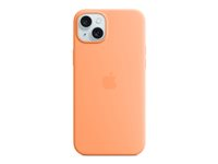 Apple - Bagsidecover til mobiltelefon - MagSafe-kompatibilitet - silicone - orange sorbet - for iPhone 15 Plus MT173ZM/A