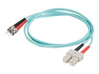 C2G SC-ST 10Gb 50/125 OM3 Duplex Multimode PVC Fiber Optic Cable (LSZH) - Netværkskabel - ST multimodus (han) til SC multimodus (han) - 10 m - 10 m. - fiberoptik - duplex - 50 / 125 my - OM3 - halogenfri - akvamarin 85527