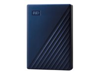 WD My Passport for Mac WDBA2F0040BBL - Harddisk - krypteret - 4 TB - ekstern (bærbar) - USB 3.2 Gen 1 - 256-bit AES - midnatsblå WDBA2F0040BBL-WESN