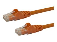 StarTech.com 10m CAT6 Ethernet Cable, 10 Gigabit Snagless RJ45 650MHz 100W PoE Patch Cord, CAT 6 10GbE UTP Network Cable w/Strain Relief, Orange, Fluke Tested/Wiring is UL Certified/TIA - Category 6 - 24AWG (N6PATC10MOR) - Patchkabel - RJ-45 (han) til RJ-45 (han) - 10 m - CAT 6 - formet, knastfri - orange N6PATC10MOR