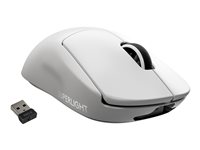 Logitech PRO X SUPERLIGHT Wireless Gaming Mouse - Mus - optisk - 5 knapper - trådløs - 2.4 GHz - USB Logitech LIGHTSPEED-modtager - hvid 910-005943