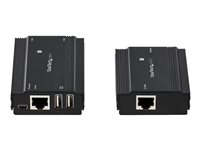 StarTech.com 4 Port USB 2.0 Extender Hub over Single CAT5e/CAT6 Ethernet Cable (RJ45), 330ft (100m), USB Extender Adapter, Externally Powered, 480 Mbps, Metal USB Extender Kit - Power/Link LEDs (USB2004EXT100) - USB-forlængerkabel - USB 2.0 - over CAT 5e/6 - op til 100 m USB2004EXT100