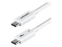 StarTech.com - Thunderbolt kabel - Thunderbolt 5 (han) til Thunderbolt 5 (han) - USB4 / Thunderbolt 3 / Thunderbolt 4 / Thunderbolt 5 / DisplayPort 2.1 - 50 cm - 4K support, 8K support, passiv, USB Power Delivery (240 W) - hvid TBLT5MM50CM240WWH