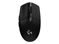 Logitech G G305 - Mus - optisk - 6 knapper - trådløs - 2.4 GHz - trådløs modtager (USB) - sort 910-005283