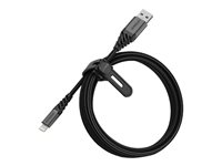 OtterBox Premium - Lightning-kabel - USB han til Lightning han - 2 m - mørk askegrå 78-52644