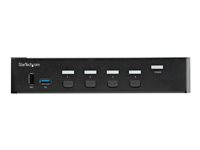 StarTech.com 4 Port HDMI KVM Switch, Single Monitor 4K 60Hz Ultra HD HDR, Desktop HDMI 2.0 KVM Switch with 2 Port USB 3.0 Hub (5Gbps) & 4x USB 2.0 HID Ports, Audio, Hotkey Switching, TAA - KVM with Fast Switching - KVM / audio-switch - 4 x KVM / audio - 1 lokalbruger - desktop, monterbar på stativ - TAA-kompatibel SV431HU34K6