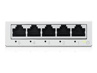 Zyxel GS-100 series GS-105B - Version 5 - switch - ikke administreret - 5 x 10/100/1000 - desktop, væg-monterbar GS-105BV5-EU0101F