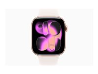 Apple Watch Series 11 (GPS) - 46 mm - roseguldaluminium - smart ur med sportsbånd - fluoroelastomer - lyserød - båndstørrelse: S/M - 64 GB - Bluetooth, Wi-Fi 4, UWB - 37.8 g MEV64QN/A