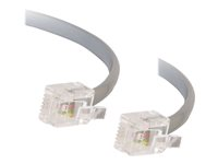 C2G RJ11 6P4C Straight Modular Cable - Telefonkabel - RJ-11 (han) til RJ-11 (han) - 5 m - grå 83866