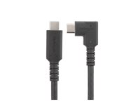 StarTech.com 6ft (2m) Rugged Right Angle USB-C Cable, USB 3.2 Gen 1 (5 Gbps), USB C to C Data Transfer Cable, 4K 60Hz DP Alt Mode, 100W Power Delivery - 90 Degree USB-C Cable (RUSB315CC2MBR) - USB-kabel - USB-C (han) lige til USB-C (han) højrevinklet - USB 3.2 Gen 1 - 2 m - 4K60 Hz support, robust - sort RUSB315CC2MBR