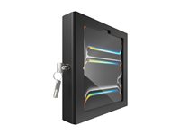 Compulocks iPad Pro M4 11" (2024), Apex Enclosure Swing Wall Mount - Monteringssæt (stativ, indelukke, vægmontering) - for tablet - låsbar - metalramme - sort - skærmstørrelse: 11" - vægmonterbar - for Apple 11-inch iPad Pro (M4) 827B11PAPX4B