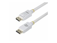 StarTech.com 10ft White VESA Certified DisplayPort 1.2 Cable with Latches - DisplayPort kabel - DisplayPort (han) haspet til DisplayPort (han) haspet - DisplayPort 1.2 - 3 m - 4K60 Hz support, 2K144 Hz support, 1080p support 240 Hz, halogenfri, passivt - hvid DP12-CABLE-10FTW