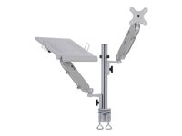 Eaton Tripp Lite Series Full-Motion Desktop Clamp for Laptop and 17" to 32" Monitor, Aluminum, TAA - Monteringssæt - fuldbevægelses justerbar arm - for Monitor - aluminium, stål - sølv - skærmstørrelse: 17"-32" - skrivebordsmonterbar - TAA-kompatibel DDR1732NBMTAA