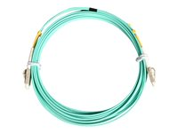 StarTech.com 10m (30ft) LC/UPC to LC/UPC OM3 Multimode Fiber Optic Cable, Full Duplex 50/125Âµm Zipcord Fiber Cable, 100G Networks, LOMMF/VCSEL, <0.3dB Low Insertion Loss - LSZH Fiber Patch Cord - Patchkabel - LC multimodus (han) til LC multimodus (han) - 10 m - 10 m. - fiberoptik - duplex - 50 / 125 my - akvamarin - for P/N: MASFP10GBSR, SFP10GBLRMST, SFP10GBSRST, SFP10GSRSST, SFP10GSRXST, SV565FXHD4KU A50FBLCLC10