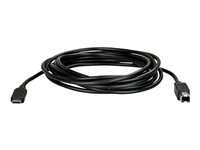 StarTech.com USB C to USB B Printer Cable - 10 ft / 3m - USB C Printer Cable - USB C to USB B Cable - USB Type C to Type B (USB2CB3M) - USB-kabel - USB-C (han) lige til USB Type B (han) lige - Thunderbolt 3 / USB 2.0 - 3 m - sort - for P/N: SV231DHU34K6, SV231HU34K6, SV231QDPU34K, SV431HU34K6 USB2CB3M