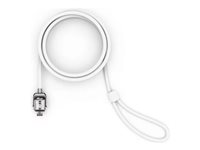 Compulocks T-bar Security Keyed Cable Lock - Sikkerhedskabelslås - hvid - 1.83 m - for Compulocks iPad 10.2-inch; Maclocks Rise Freedom Enclosed Rolling Kiosk CL15W