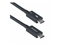 StarTech.com 3ft (1m) Thunderbolt 5 Cable, 80Gbps/120Gbps, Certified - Thunderbolt kabel - Thunderbolt 5 (han) til Thunderbolt 5 (han) - USB4 / Thunderbolt 3 / Thunderbolt 4 / Thunderbolt 5 / DisplayPort 2.1 - 1 m - passiv, 4K support, 8K support, USB Power Delivery (240 W) - sort TBLT5MM1M240W