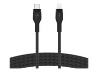 Belkin BoostCharge - Lightning-kabel - 24 pin USB-C han til Lightning han - 1 m - sort CAA011BT1MBK