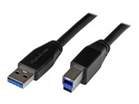 StarTech.com 1m SuperSpeed USB 3.0 Cable A to B M/M - USB-kabel - USB Type B (han) til USB Type A (han) - USB 3.0 - 1 m - formet - sort USB3SAB1M