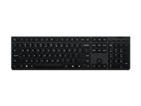 Lenovo Professional - Tastatur - full size - trådløs - 2.4 GHz, Bluetooth - QWERTY - svensk/finsk - grå - brun kasse 4Y41R64534