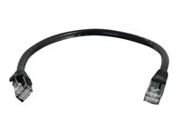C2G Cat5e Booted Unshielded (UTP) Network Patch Cable - Patchkabel - RJ-45 (han) til RJ-45 (han) - 50 cm - UTP - CAT 5e - formet, knastfri, strenget - sort 83180