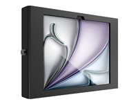 Compulocks iPad Air M2 & M3 11", Apex Secured Enclosure Wall Mount - Black - Indelukke - for tablet - glasmontering, plads - låsbar - højglansaluminium - sort - skærmstørrelse: 11" - monteringsgrænseflade: 100 x 100 mm - vægmonterbar 11APXB