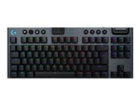 Logitech G G915 X - Tastatur - gaming, LIGHTSPEED - TKL - bagbelyst - trådløs - USB-C, Bluetooth, 2.4 GHz - sort 920-012719