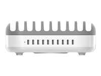 Compulocks 10 Ports USB Charging Dock Station With UK Plug - Opladningsstation - 120 Watt - 2.4 A - 10 output-stikforbindelser (USB) - United Kingdom 10PUSBDKS-UK