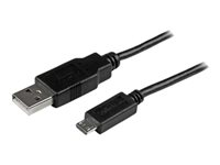 StarTech.com 3m 10 ft Long Micro-USB Charge-and-Sync Cable -M/M - USB to Micro USB Charging Cable - 24 AWG (USBAUB3MBK) - USB-kabel - Micro-USB Type B (han) til USB (han) - USB 2.0 - 3 m - formet - sort USBAUB3MBK