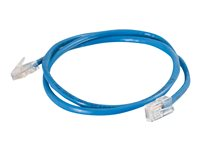 C2G Cat5e Non-Booted Unshielded (UTP) Network Patch Cable - Patchkabel - RJ-45 (han) til RJ-45 (han) - 2 m - UTP - CAT 5e - strenget, uniboot - blå 83023