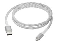 dbramante1928 re-charge - Lightning-kabel - USB han til Lightning han - 1.2 m - flettet kabel, 100 % genbrugt plastik CB12ALGR7115