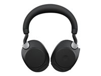 Jabra Evolve2 85 UC Stereo - Headset - fuld størrelse - Bluetooth - trådløs, kablet - aktiv støjfjerning - 3,5 mm jackstik - støjisolerende - sort 28599-989-999