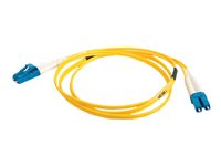C2G LC-LC 9/125 OS1 Duplex Singlemode PVC Fiber Optic Cable (LSZH) - Patchkabel - LC enkelttilstand (han) til LC enkelttilstand (han) - 3 m - 3 m. - fiberoptik - duplex - 9 / 125 micron - OS1 - halogenfri - gul 85606