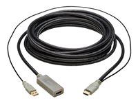 Eaton Tripp Lite Series HDMI Extension Cable with Active Repeater (M/F), 4K 60 Hz, HDR, 4:4:4, HDCP 2.2, 15 ft. (4.6 m), TAA - HDMI-forlængerkabel - TAA-kompatibel - 4.6 m - sort - aktiv gentager P569-015-MF-ACT