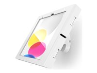 Compulocks iPad 10th-11th (A16) Gen Swell Enclosure Bow Tilting Wall Mount White - Monteringssæt (indelukke, tiltbar vægmontering) - eksponeret front/bagsidekamera og sensorer - for tablet - aluminium - hvid - skærmstørrelse: 10.9" - for Apple 10.9-inch iPad Wi-Fi + Cellular; 10.9-inch iPad Air Wi-Fi, Wi-Fi + Cellular 505W209SWLW