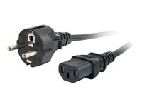 C2G Universal Power Cord - Strømkabel - power CEE 7/7 (han) til power IEC 60320 C13 - 1 m - formet - sort - Europa 88542