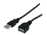 StarTech.com 10 ft Black USB 2.0 Extension Cable A to A - 10ft USB 2.0 Extension Cable - 10ft USB male female Cable (USBEXTAA10BK) - USB forlængerkabel - USB (han) til USB (hun) - USB 2.0 - 3 m - sort - for P/N: 35FCREADBK3, ICUSB2321F, ICUSB232PRO, ICUSB232V2, LTUB1MBK, MSDREADU2OTG, UUSBOTG USBEXTAA10BK