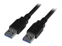 StarTech.com 3m 10 ft USB 3.0 Cable - A to A - M/M - Long USB 3.0 Cable - USB 3.1 Gen 1 (5 Gbps) (USB3SAA3MBK) - USB-kabel - USB Type A (han) til USB Type A (han) - USB 3.0 - 3 m - formet - sort - for P/N: HB30C1A1CPD, HB30C3A1CFBW, HB30C3A1CST, HB30C5A2CSC, HB30C5A2CST, SV231DPU34K USB3SAA3MBK