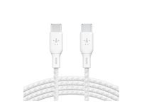 Belkin BoostCharge - USB-kabel - 24 pin USB-C (han) til 24 pin USB-C (han) - 2 m - hvid CAB014BT2MWH
