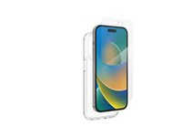 iFrogz Defence - Bagsidecover til mobiltelefon - Krystalklar - med Tempered Glass-skærmbeskytter - for Apple iPhone 14 Pro 302010177