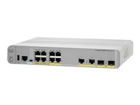 Cisco Catalyst 2960CX-8PC-L - Switch - Administreret - 8 x 10/100/1000 (PoE+) + 2 x SFP + 2 x 10/100/1000 - desktop, monterbar på stativ, DIN monterbar på skinne, væg-monterbar - PoE+ (124 W) - istandsat WS-C2960CX-8PCL-RF