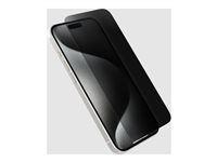 OtterBox Premium Pro - Skærmbeskytter for mobiltelefon - til skærmmaskine - glas - med fortrolighedsfilter - klar - for Apple iPhone 16 Pro 77-96221