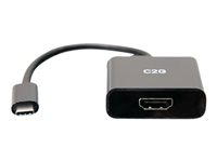C2G 4K USB C to HDMI Adapter - 4K 60Hz - Videoadapter - 24 pin USB-C han til HDMI hun - sort - 4K support C2G54459