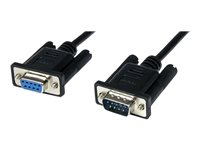 StarTech.com 2m Black DB9 RS232 Serial Null Modem Cable F/M - DB9 Male to Female - 9 pin Null Modem Cable - 1x DB9 (M), 1x DB9 (F), Black - Nulmodem-kabel - DB-9 (hun) til DB-9 (han) - 2 m - sort - for P/N: 1P3FPC-USB-SERIAL, ICUSB2321F, ICUSB2324I, ICUSB232V2, PEX2S953, PEX2S953LP SCNM9FM2MBK