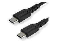StarTech.com 2m USB C Charging Cable, Durable Fast Charge & Sync USB 2.0 Type C to USB C Laptop Charger Cord, TPE Jacket Aramid Fiber M/M 60W Black, Samsung S10, S20 iPad Pro MS Surface - Heavy Duty and Rugged - USB-kabel - 24 pin USB-C (han) lige til 24 pin USB-C (han) lige - USB 2.0 - 2 m - sort - for P/N: CDP2HDUACP2, SECTBLTDT, STNDTBLTMOB RUSB2CC2MB