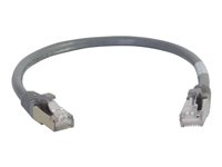 C2G Cat6a Booted Shielded (STP) Network Patch Cable - Patchkabel - RJ-45 (han) til RJ-45 (han) - 30 m - STP - CAT 6a - formet, knastfri, strenget - grå 89925