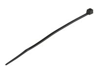 StarTech.com 4"(10cm) Cable Ties, 1/16"(2mm) wide, 7/8"(22mm) Bundle Diameter, 18lb(8kg) Tensile Strength, Nylon Self Locking Zip Ties with Curved Tip, 94V-2/UL Listed, 100 Pack, Black - Nylon 66 Plastic - TAA (CBMZT4B) - Kabelbånd - 10.16 cm - sort - TAA-kompatibel (pakke med 100) CBMZT4B
