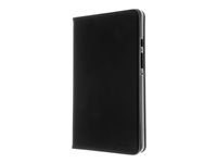 Insmat Exclusive - Flipomslag til tablet - ægte læder, pap+papir, polyurethan, termoplastisk polyuretan (TPU) - sort - for Samsung Galaxy Tab A9 652-1324