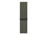 Apple - Løkke for smart watch - 46mm - 145 - 220 mm - skov - for Watch Hermès Series 9, SE 3, Series 10, Series 11, Series 8, Series 9, Ultra 2, Ultra 3 MFFJ4ZM/A